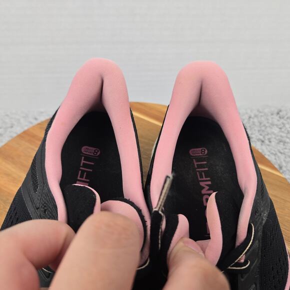 Saucony Hurricane 23 Black Pink Athletic Gym Daily Road Running Shoe Womens 11 - Picture 12 of 13